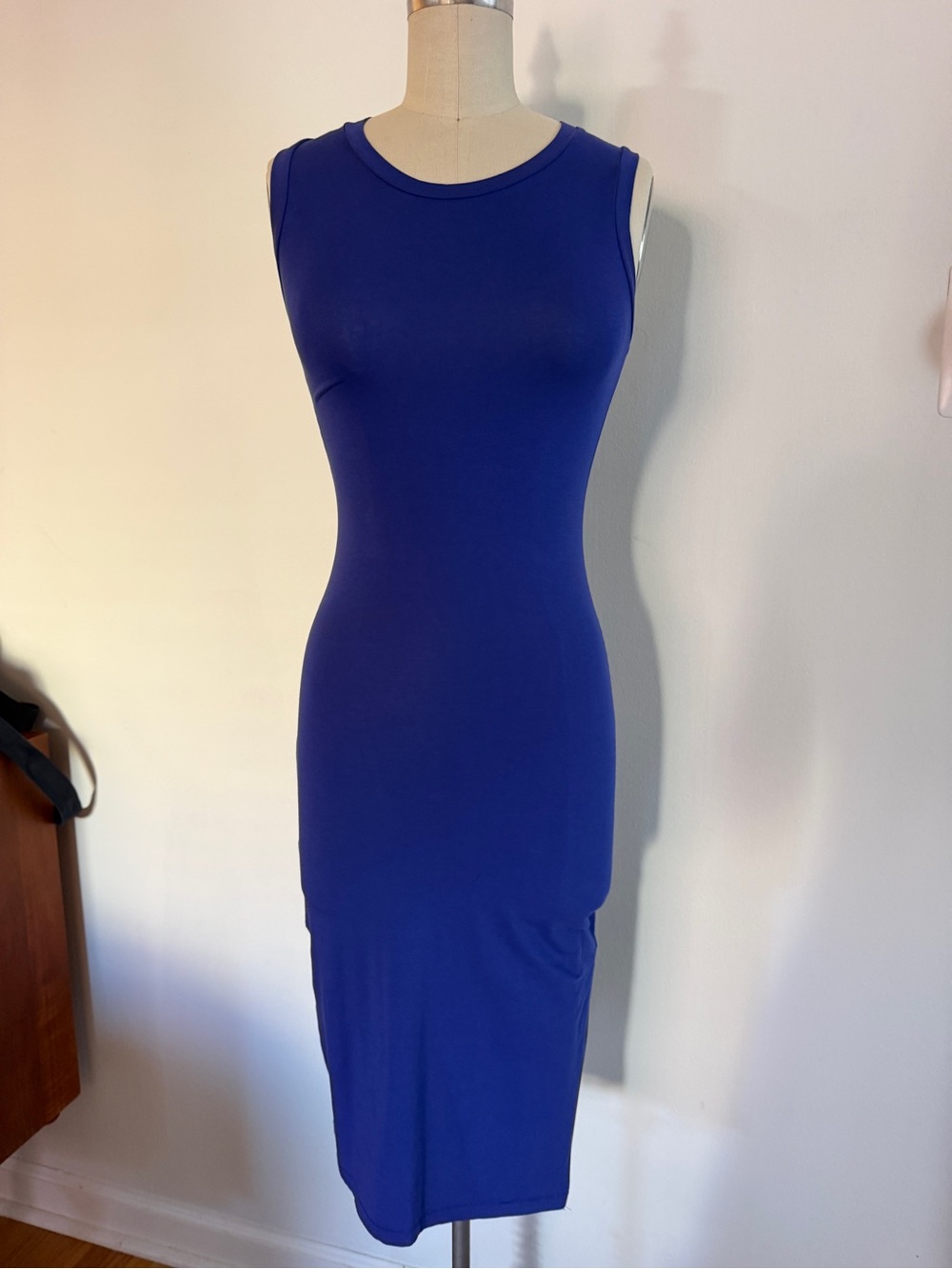 Wilfred free Sleeveless Royal Blue Bodycon Midi Dress
